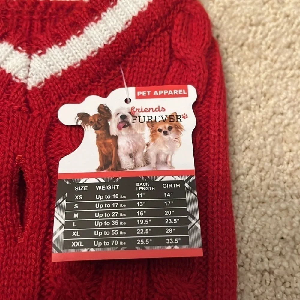 Pet Apparel friends furever sweater